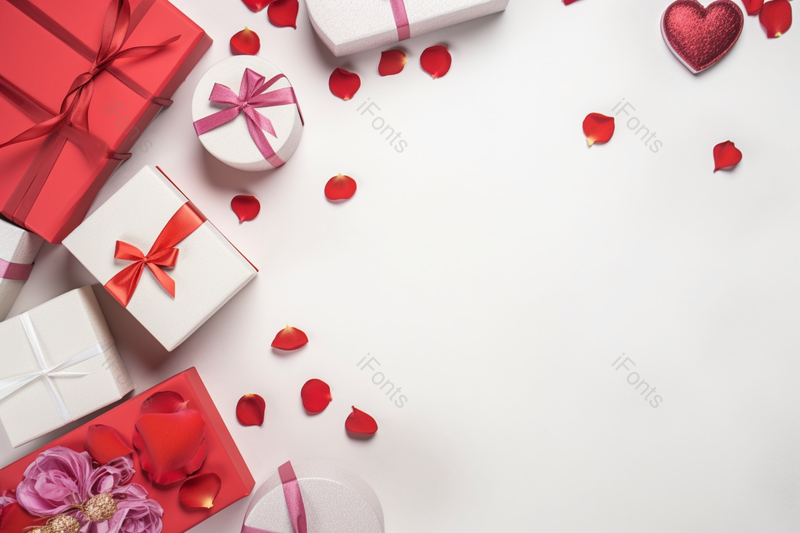 设计背景广告设计素材元素礼品与玫瑰花,高清,摄影图,摄影图片,图片大全,摄影图免费下载